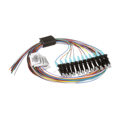 Kit de 12 Pigtails con Conector LC, Multimodo 50/125 OM3, 900um, de 1 Metro (3.28 Pies)