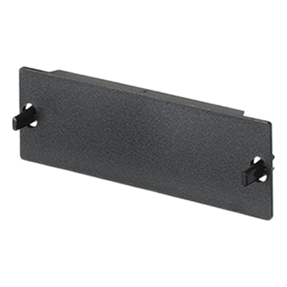 Placa Ciega FAP, Para Reservar Espacio de Uso Futuro en Paneles de Fibra Óptica, Color Negro