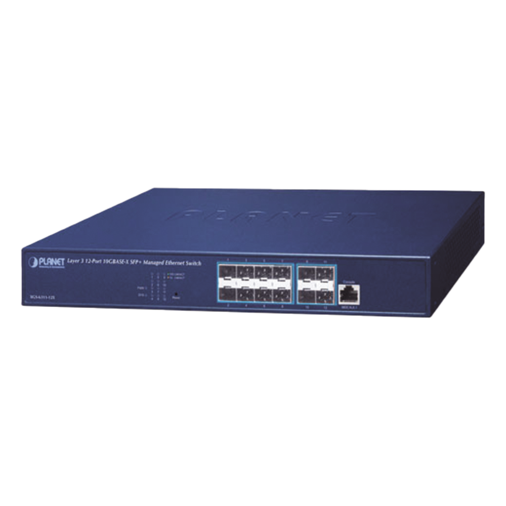 Switch Administrable Capa 3, 12 Puertos SFP+ 10G BASE-X, 1 Puerto de Consola RJ45.