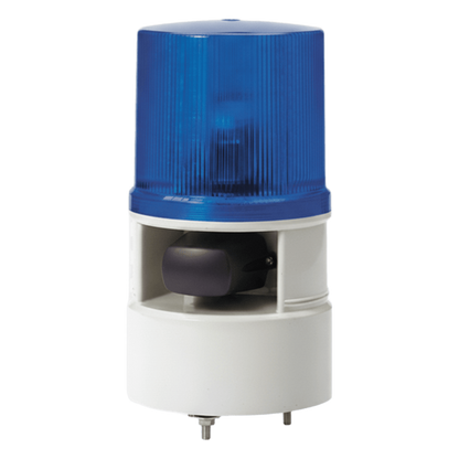 Luces de advertencia color Azul con sirena incorporada con 5 tonos máx. 105 dB en 12-24 VCD