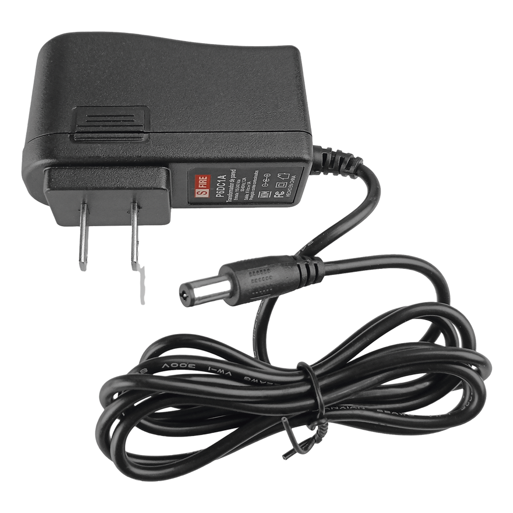 Fuente de Poder de 6 Vcc / 1 A / Voltaje de Entrada de 100-240 Vca / Para Usos Múltiples/ Video Vigilancia, Acceso, Asistencia, Alarmas, Etc.