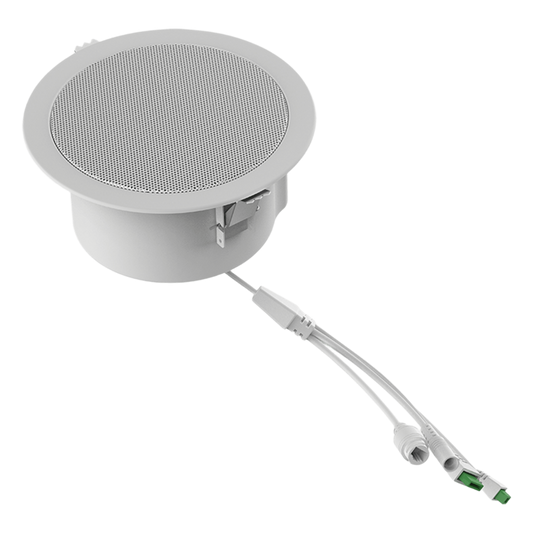Altavoz de techo para voceo y paging, 2 líneas SIP, potencia de hasta 10W, alimentación vía PoE