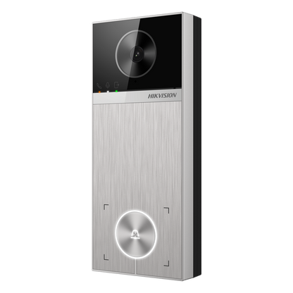Videoportero TalkVu / 4 Megapixel / Ángulo de Visión 150° / Control de 2 Cerraduras / Desbloqueo por Tarjeta, Hik-Connect y Estación Interior / IP65