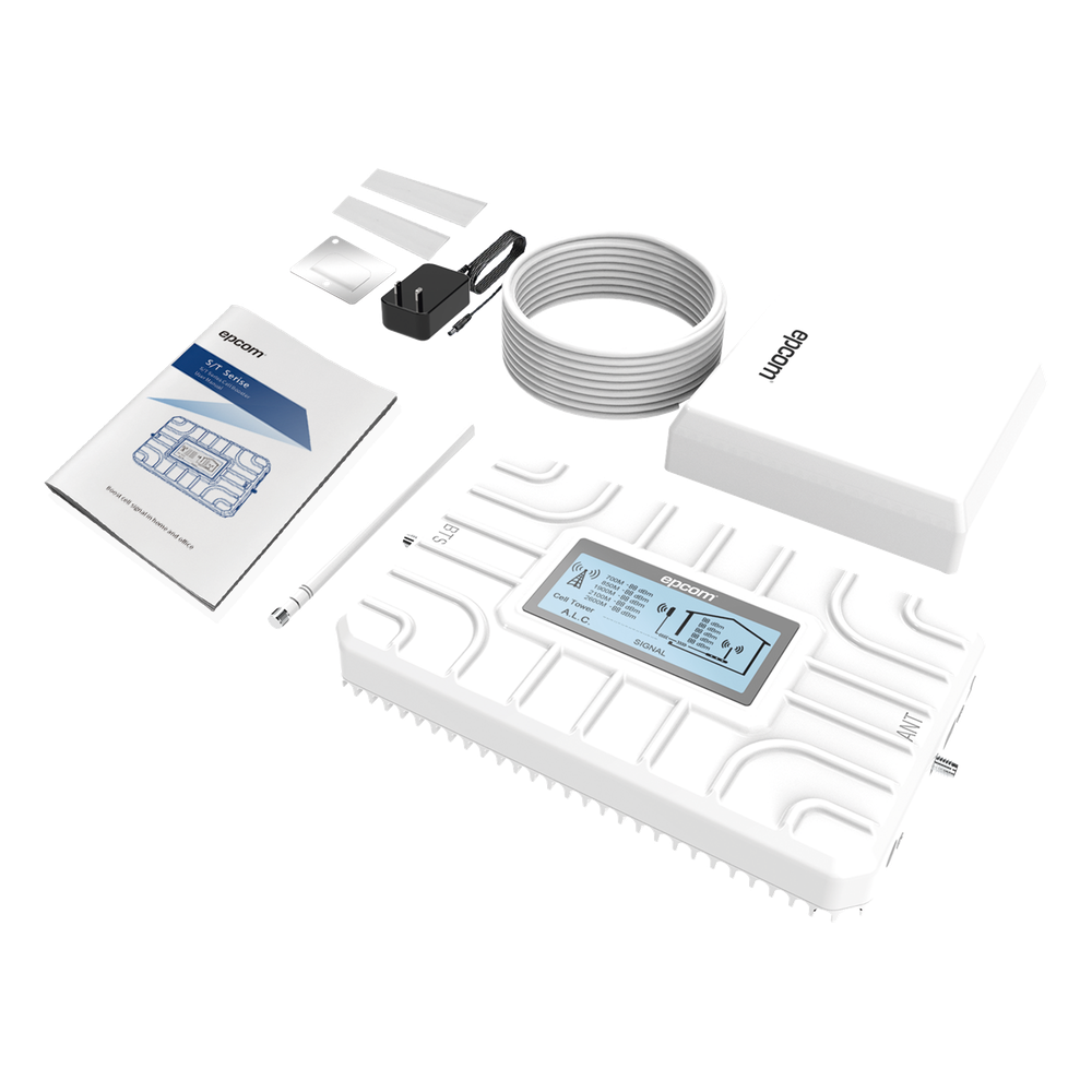 Kit Amplificador de Señal Celular 2G, 3G, 4G y 5G / Mejora llamadas convencionales y VoLTE / Amplifica señal de TELCEL, AT&T, MOVISTAR, BAIT,DiRi y