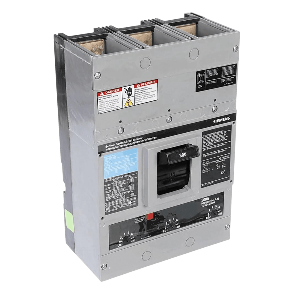 Interruptor Termomagnético 600V 3X300A, Sin zapatas principales.
