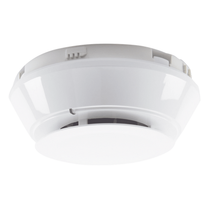 Detector de humo fotoeléctrico direccionable FlashScan, sensibilidad preajustada 1.5%, para lazo SLC de 2 hilos, color blanco