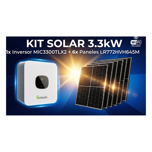 Kit Solar Interconexion / 3kW 220Vca / Inversor GROWATT/ Montaje Incluido