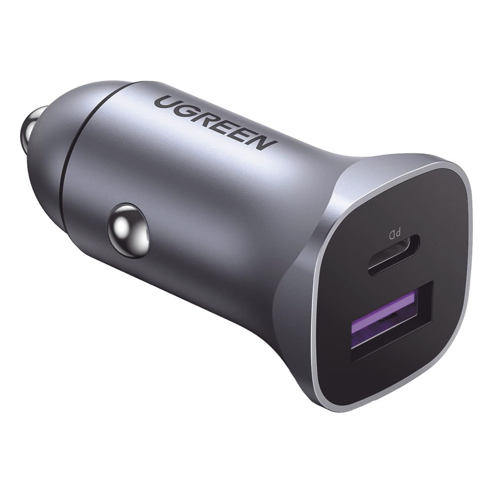 Cargador de Auto 30W | 2 Puertos USB-A y USB-C | Carga Rápida | Compatible con Vehículos de 12 y 24 VCD | PD3.0, QC4.0, SCP, PPS | Indicador Led |