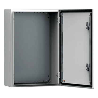 Gabinete de Uso Exterior MAS 600 x 500 x 300 mm (23.62 x 19.69 x 11.81 in) / NEMA 4/12/13 / IP66 / IK10 / Acero Dulce 1.5 mm / Platina de Montaje