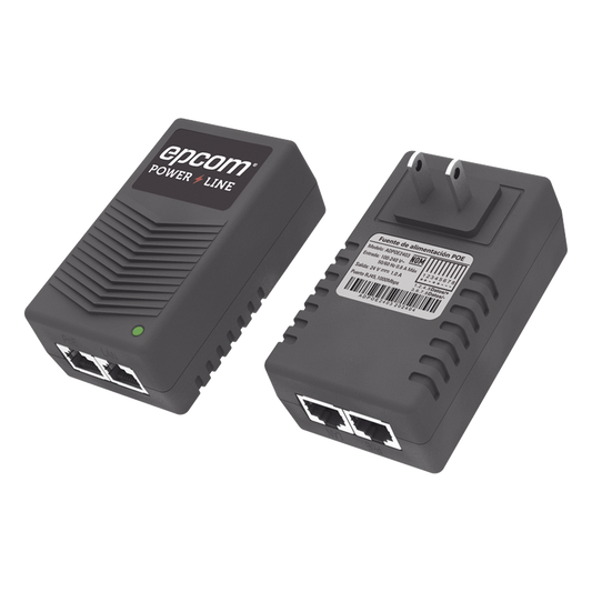 Adaptador de pared / Inyector PoE / 24 Vcc / 1 A / Controlado por chip IC / Protección contra OV, OC, SC, UV/ Fácil de instalar