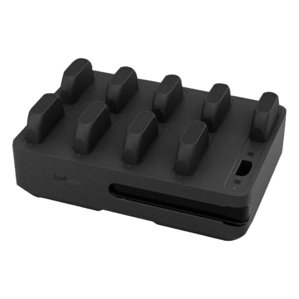 Estación de Carga 10 Bays / Para Jabra Perform 75 / Alimentación 12V / Carga Simultánea Múltiple / LED Indicadores / Certificaciones Internacionales