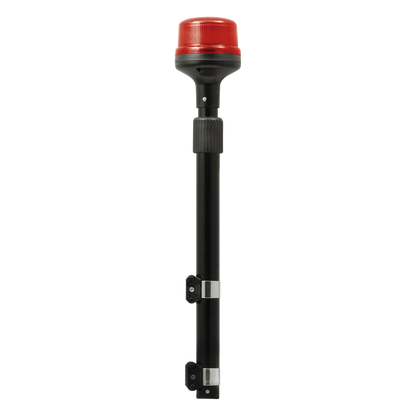 Luz Telescopica para Motocicletas de 8 LED, Rojo, Lente Rojo, SAE