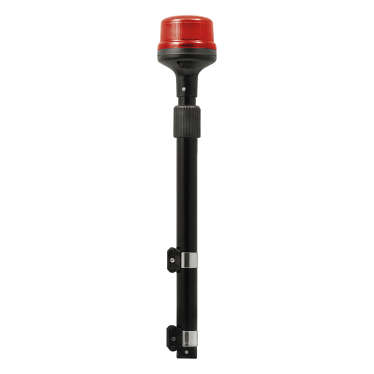 Luz Telescopica para Motocicletas de 8 LED, Rojo, Lente Rojo, SAE