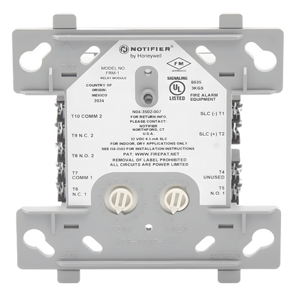 Módulo de relevador direccionable con dos contactos secos Form-C para control de dispositivos auxiliares, protocolo FlashScan