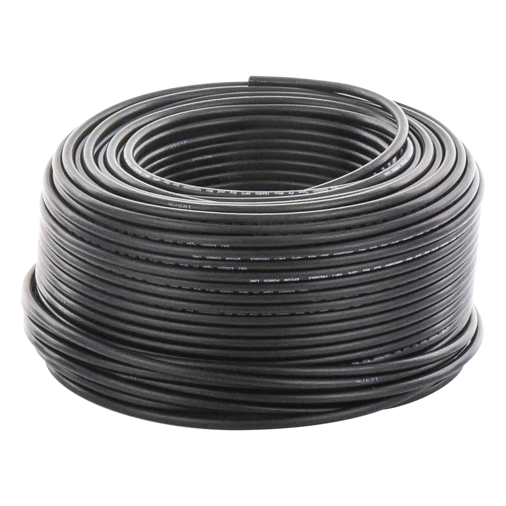 Cable Fotovoltaico Negro / 6mm² (10AWG) / Material COBRE / 2000V / Rollo de 100m