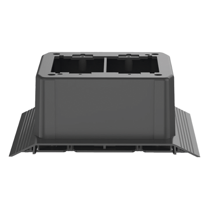 Caja de Conexión Doble, Para Uso con Canaleta de Piso AFR4BCBL6, Material PVC Rígido, Color Negro