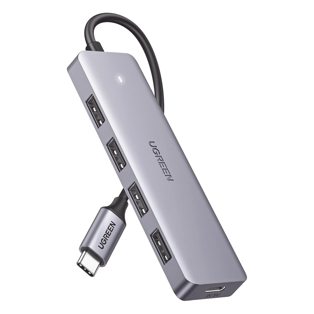 HUB USB-C 3.0 4 EN 1 | 4 Puertos USB-A (5Gbps) | Carcasa ABS + PC | Soporta OTG | Luz Indicadora LED | Compatible con iPhone 15 Pro MAX) | Interfaz