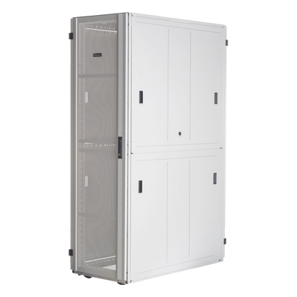 Gabinete FlexFusion™ XGL (Light) para Centros de Datos, 42 UR, 800 mm de Ancho, 1070 mm de Profundidad, Fabricado en Acero, Color Blanco