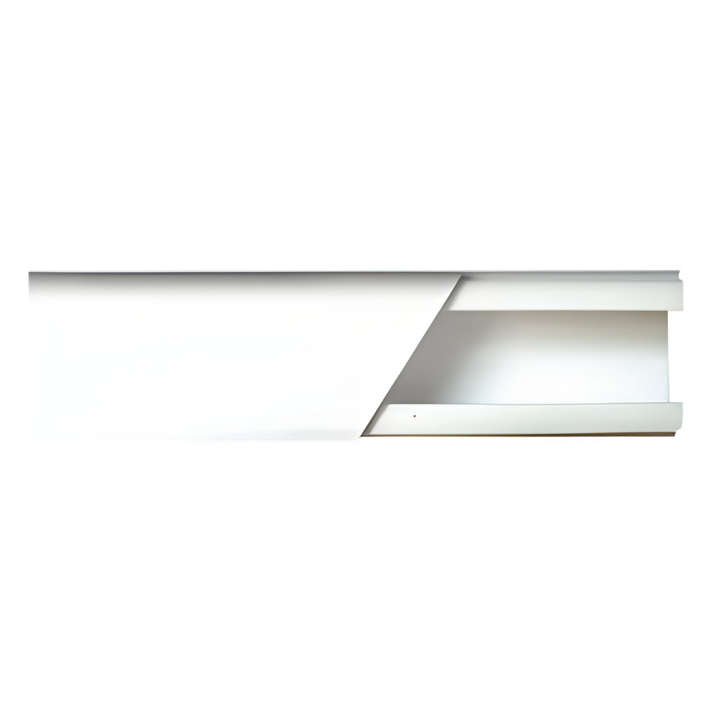 Canaleta color blanco de PVC auto extinguible de una vía, 20 x 17 tramo 2.5m (5201-01250)