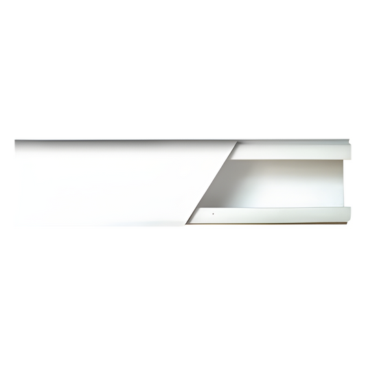 Canaleta color blanco de PVC auto extinguible de una vía, 20 x 17 tramo 2.5m (5201-01250)