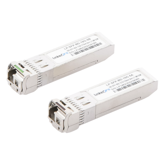Transceptores Ópticos Bidireccionales SFP+ (Mini-Gbic) / Monomodo 1270 & 1330 nm / 10 Gbps / 10GBASE-BX / Conector LC/UPC Simplex / DDM / Hasta 5 km