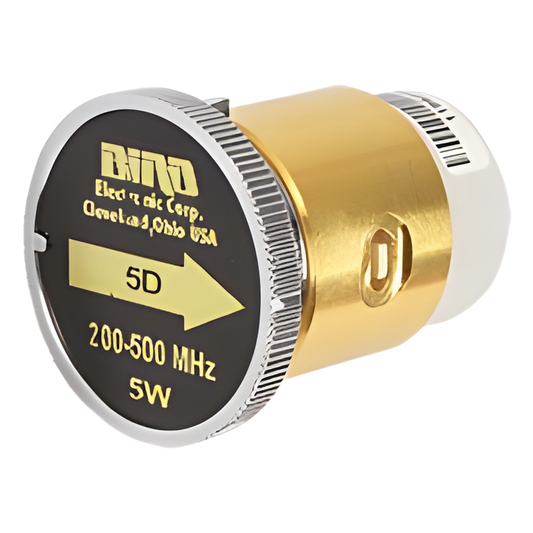 Elemento de 5 Watt en Línea 7/8" para Wattmetro BIRD 43 en Rango de Frecuencia de 200 a 500 MHz.