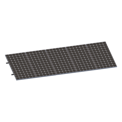 Kit De Minirieles Para Panel Solar Arreglo 1X5 Para Instalación Plano En Lámina