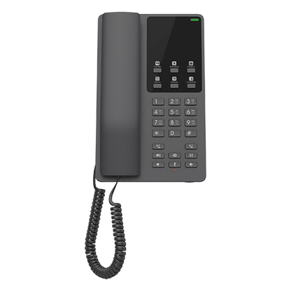 Teléfono IP Hotelero Wi-Fi, 2 líneas SIP con 2 cuentas, codec Opus, IPV4/IPV6, color negro, con gestión en la nube GDMS