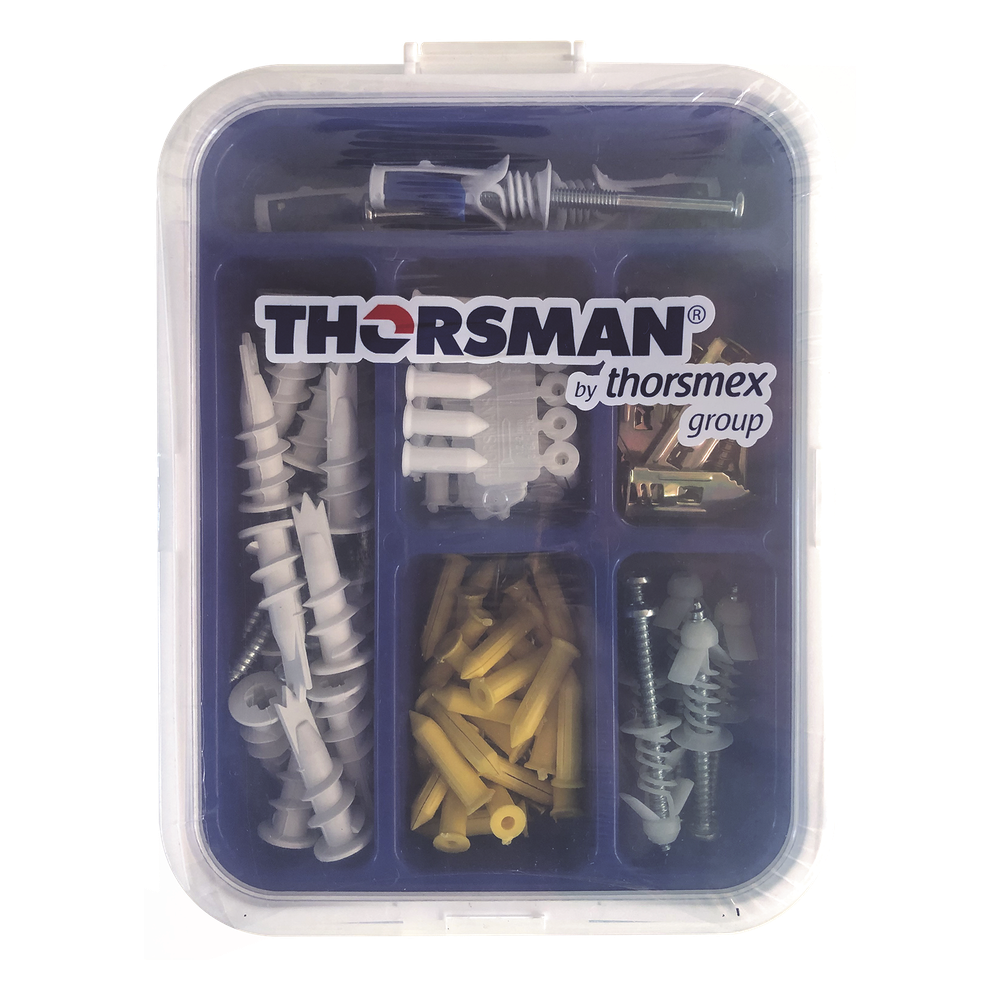 Kit para Sistemas de Fijación en Yeso, Muros Falsos, Tabique hueco, Uso en interiores (91 piezas)