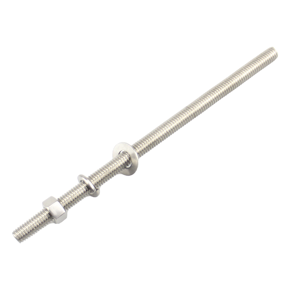 Kit de 10 Varillas Roscadas de 3/8 x 3.5 in, con Arandelas Planas, Arandelas de Seguridad y Tuercas