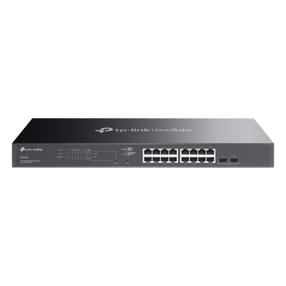 Switch Smart Omada 18 Puertos Gigabit / 16 Puertos PoE+ 802.3af/at / 2 Ranuras SFP Gigabit / Presupuesto PoE 150 W / Switching 36 Gbps / Enrutamiento