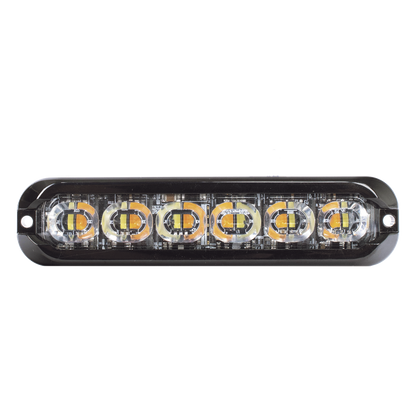 Luz Auxiliar Flexible de 12 LED, Ambar/Blanco, Lente Transparente