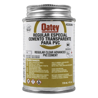 Cemento Claro de 118 ml para Tubo Conduit PVC Pesado.