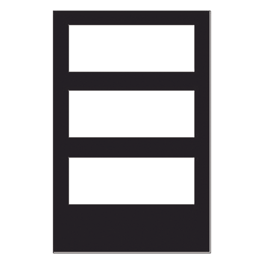 Puerta con ventana de 3 niveles para gabinete de panel contra incendio NOTIFIER, acero calibre 16, color negro