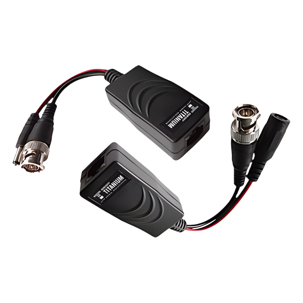 Kit de transceptores activos TURBO HD. Convierte 36/24 Vcc a 12 Vcc regulados, a través de cable UTP Cat5e / 6. Transmision de 200 m (Revisar tabla