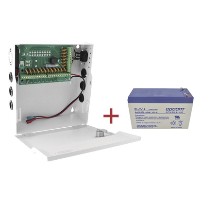 Kit / Fuente con 18 salidas / 20 Amperes totales / Ajuste de voltaje de 11-15 V / 20 A modelo PLK12DC20ABK / + Batería incluída LK712