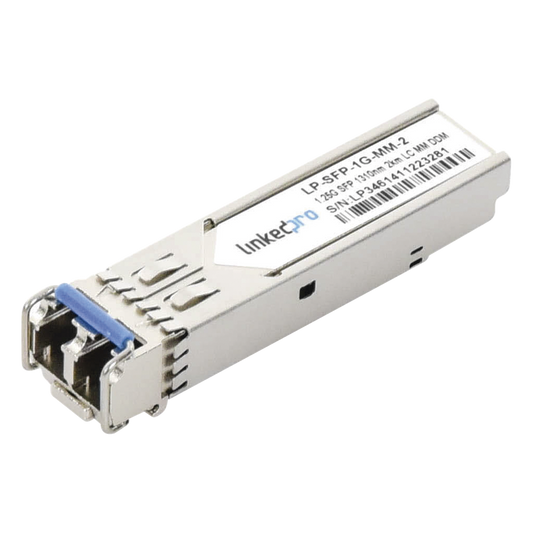 Transceptor Óptico SFP (Mini-Gbic) / Multimodo 1310 nm / 1.25 Gbps / 1000BASE-SX / Conectores LC/UPC Dúplex / DDM / Hasta 2 km