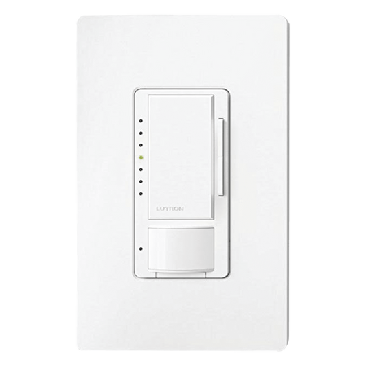 Atenuador de pared con sensor de ocupación y vacancia Maestro, 120 V, 600 W incandescente/halógeno y 150 W LED/CFL regulables, unipolar o