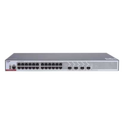 Switch de Acceso Capa 3 con doble Chip para Alta Disponibilidad Ideal en Redes Empresariales con 24 puertos Gigabit y 4 SFP+ 10Gb