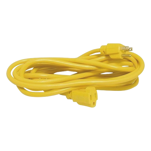Extensión Eléctrica de Uso Rudo Aterrizada 15 metros / 127 V CA 10 A Máximo / Color Amarillo.
