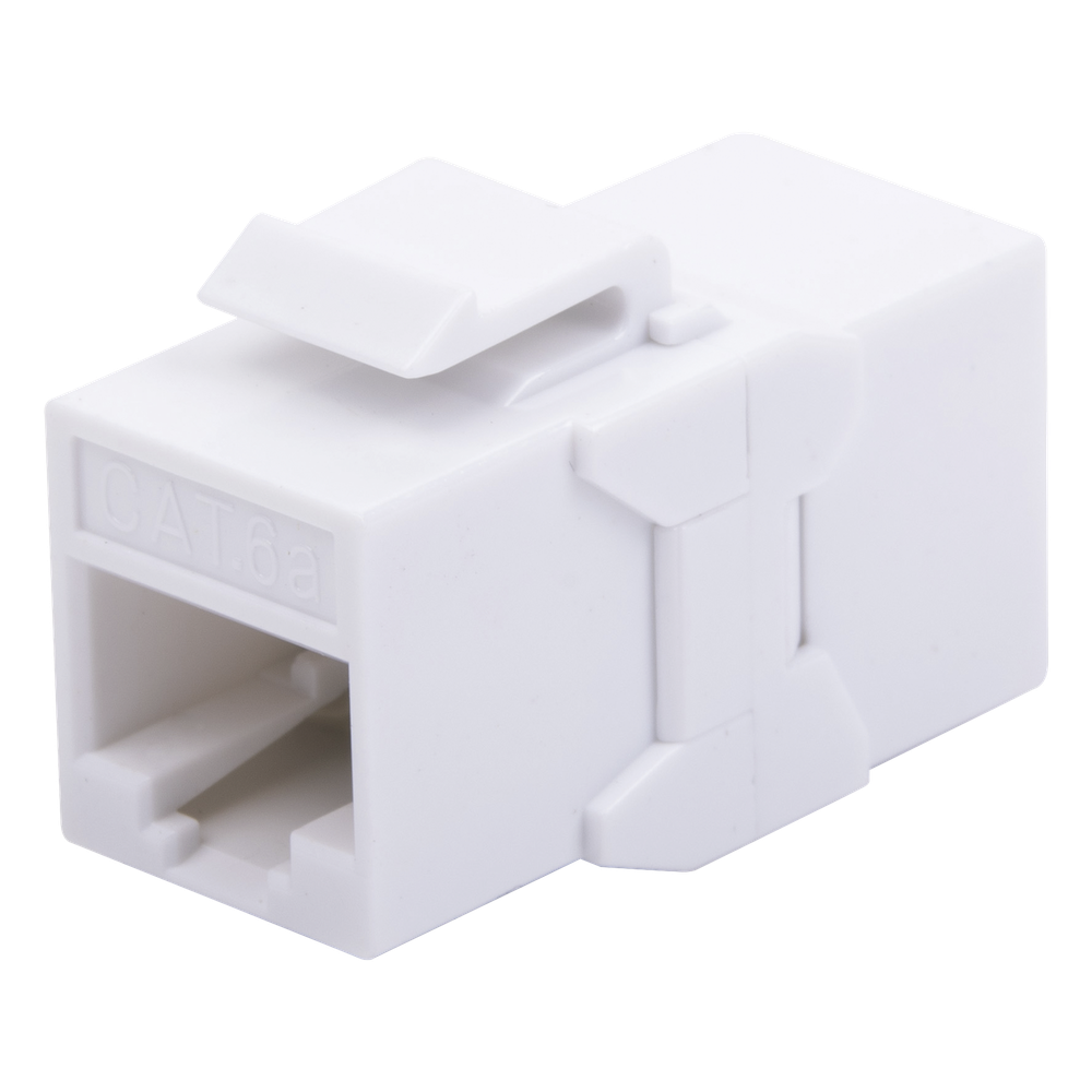Acoplador UTP Cat6A Hembra RJ45 a RJ45 Hembra Color Blanco