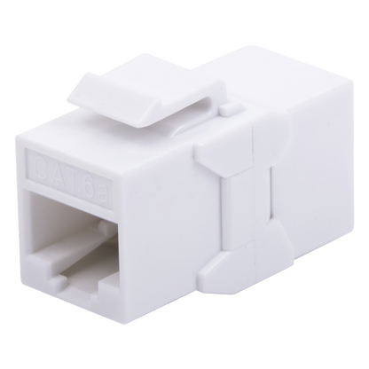 Acoplador UTP Cat6A Hembra RJ45 a RJ45 Hembra Color Blanco