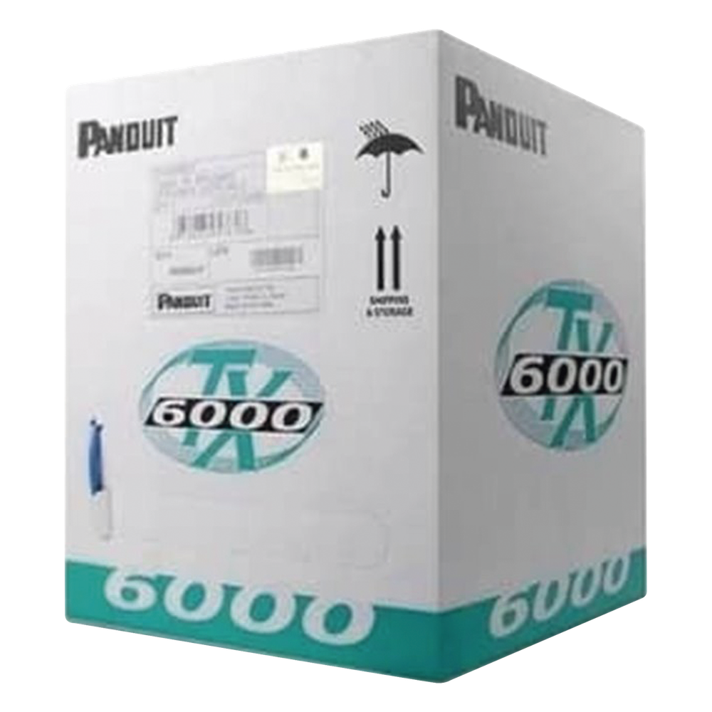 Bobina de Cable UTP 305 Metros (1000 Pies) de Cobre, TX6000™ PanNet, Reelex, Blanco, Categoría 6 Mejorado (23 AWG), PVC (CMR, Riser), de 4 Pares