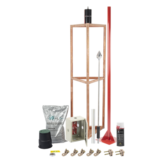Kit Pararrayo con Accesorios para Protección de Diámetro de 300m.
