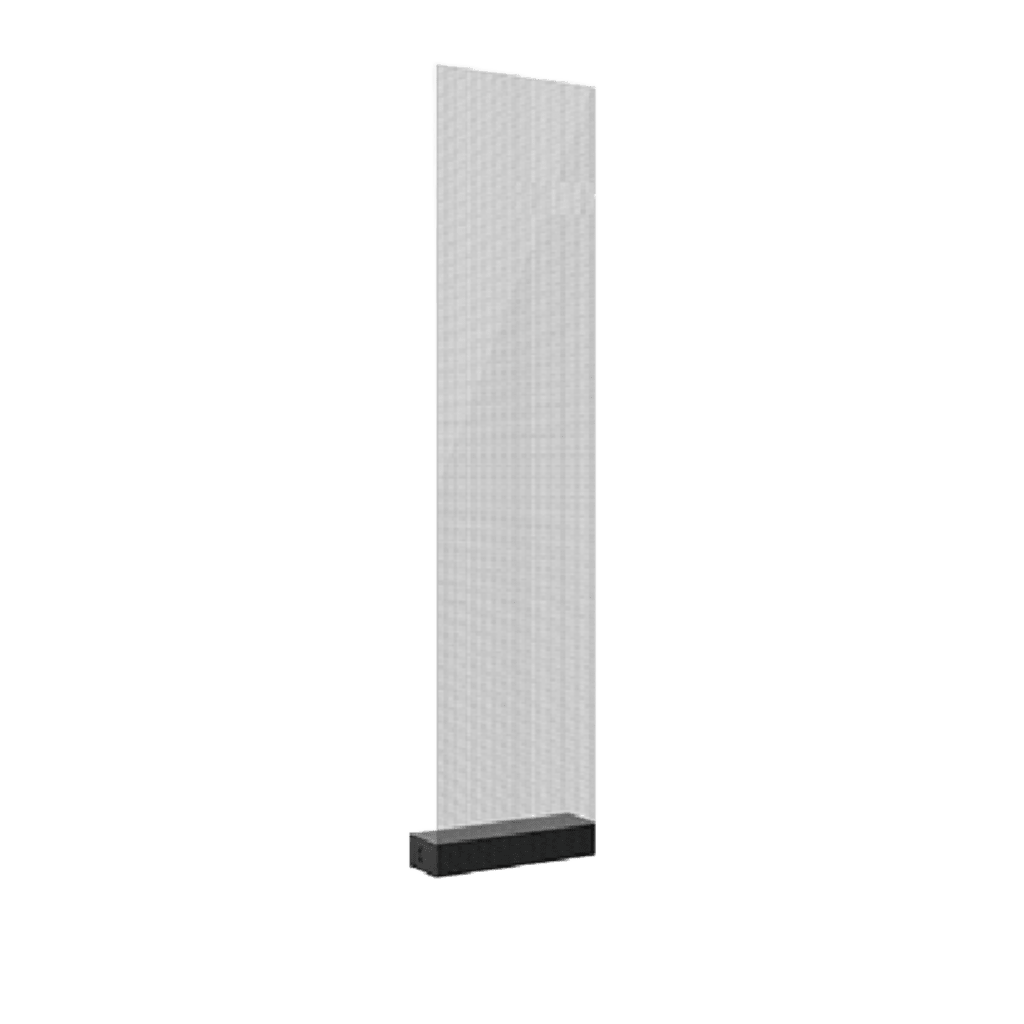 Panel LED Transparente / Pixel Pitch 3.91 mm / 250 x 1,200 mm / Transparencia 82% / Brillo 1500-5000 nits / SMD1717 / Instalacion Pegado-Colgado-Fijo
