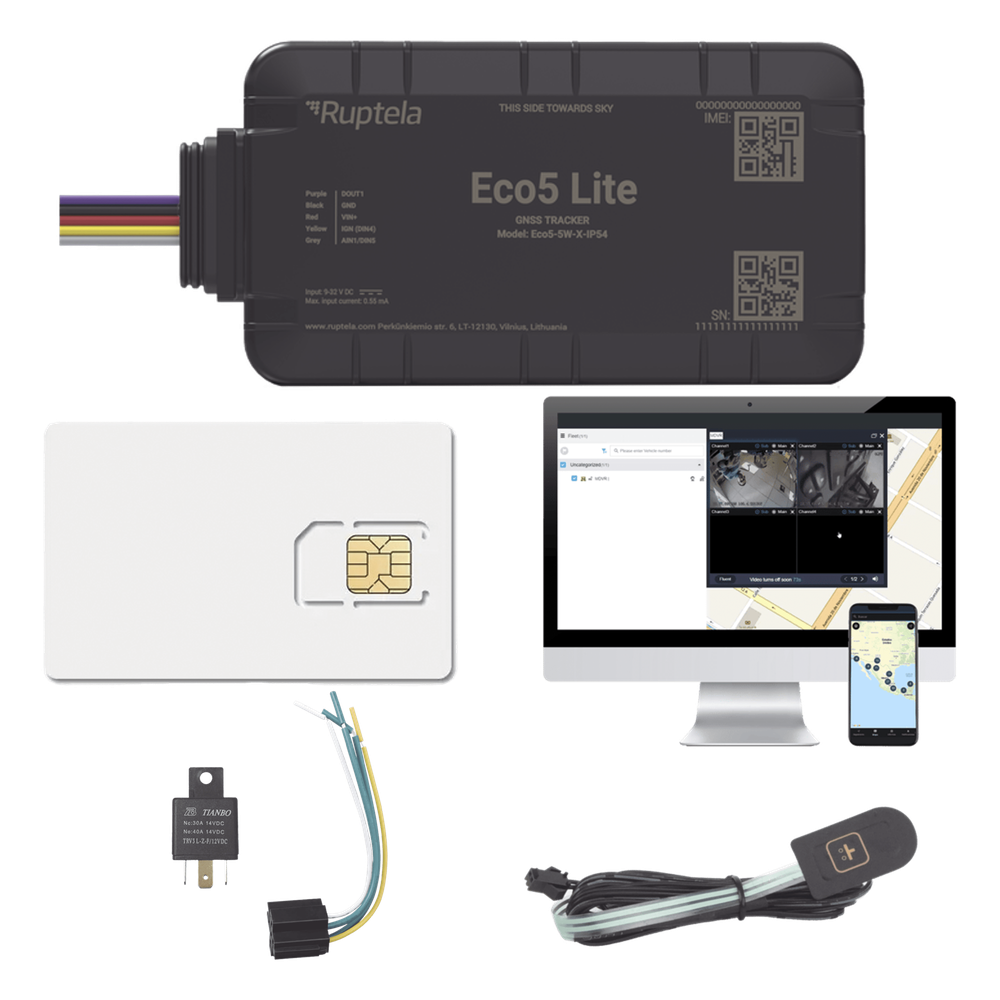 Rastreador Vehicular y Monitoreo de Flota / BLE 5.0 y GNSS / LTE CAT1 y LTE-M con Respaldo 2G / GNSS U-blox / MiKado IP54 / -20 °C a +40 °C