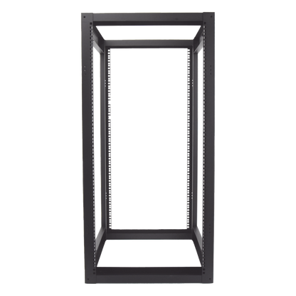 Rack Estándar 19" de 4 Postes, Acero, 24 Unidades, Profundidad Ajustable.