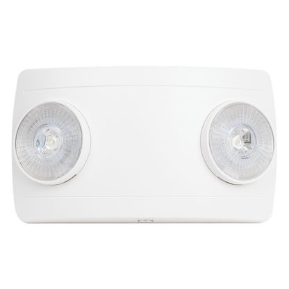 Luz de Emergencia LED / Doble LED 1W 150 lúmenes / Batería Ni-Cd 3.6V 900mAh / 90 min Autonomía / Voltaje Universal 127-240 VAC / UL 5VA / Blanco