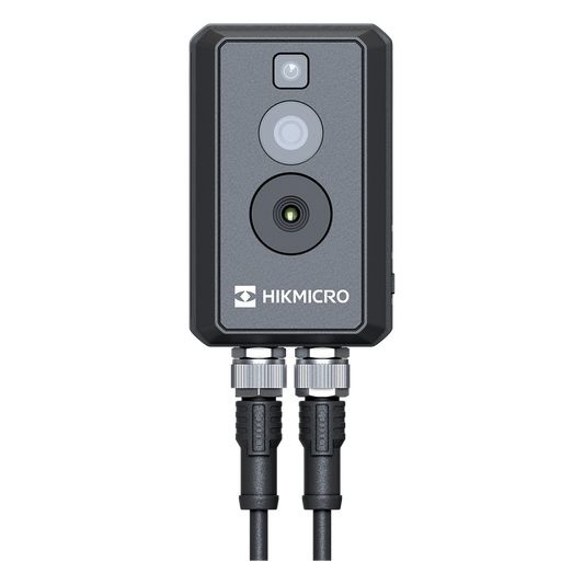 (HIKMICRO) Cubo IP Bi-Espectral / Térmica (256 X 192 / 3.6 mm) + Óptica (4 MP / 1.4 mm) / Rango: -20°C a 550°C / ±2°C Margen / PoE / IP67 / Ideal