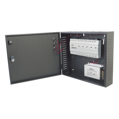 Controlador de Acceso 4 Puertas / 20,000 Huellas 30,000 Tarjetas / ADMS PUSH / TCP/IP / Gabinete y Fuente 12V 5A